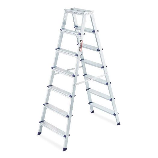 Dvostrane ljestve od pocinčanog čelika 2x7