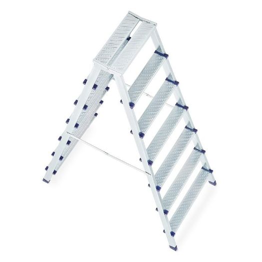 Dvostrane ljestve od pocinčanog čelika 2x7