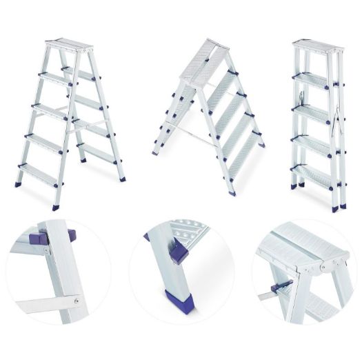 Dvostrane ljestve od pocinčanog čelika 2x5