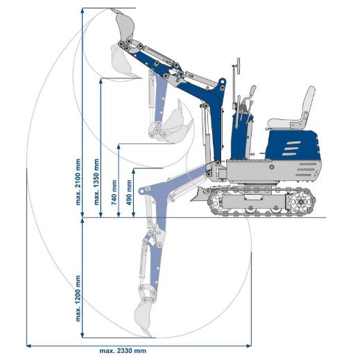 Mini bager gusjeničar 8,5 KS