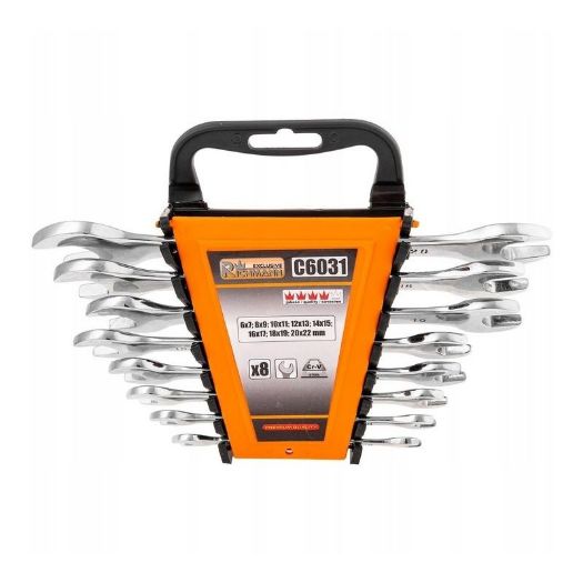 Set dvostrukih viljuškastih ključeva 6-22, 8kom
