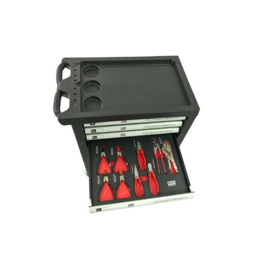 Crna kolica za alat, 154 komada alata