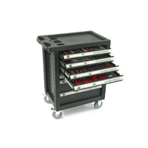 Crna kolica za alat, 154 komada alata