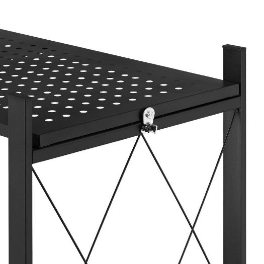 Sklopivi metalni stalak za odlaganje na kotačima 4 police 150 kg nosivost