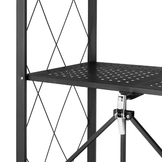 Sklopivi metalni stalak za odlaganje na kotačima 4 police 150 kg nosivost