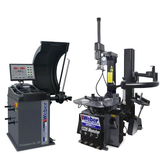 Montirka automobilskih guma 1228 Monster i stroj za balansiranje kotača Precision-XL 3D