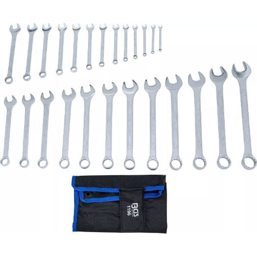 detalj krom‑vanadij čelika kombiniranih ključeva 25 kom