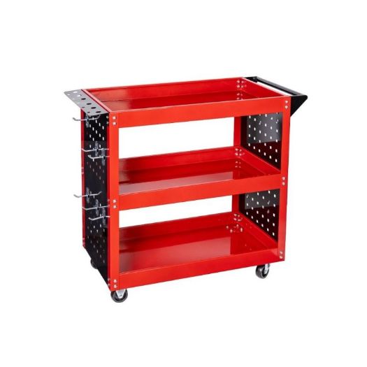 Radionička kolica, 3 police s bočnim stranicama