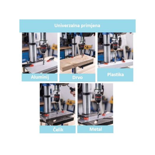 Brzostezna glava 1,5–13 mm na stolnoj bušilici, prihvat B16