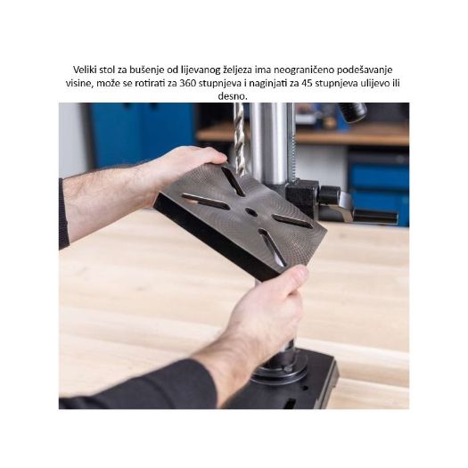 Stolna bušilica TBM250 Vario, 230V, 600W, LCD zaslon i laser 