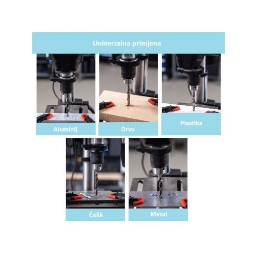 Stolna bušilica TBM250, 230 V, 550 W, 5 brzina 510–2430 o/min