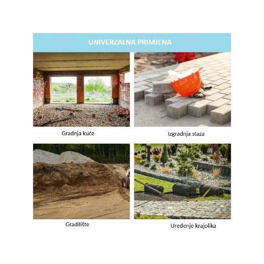 Vibroploča HP2300S na pripremi podloge za stazu ili prilaz