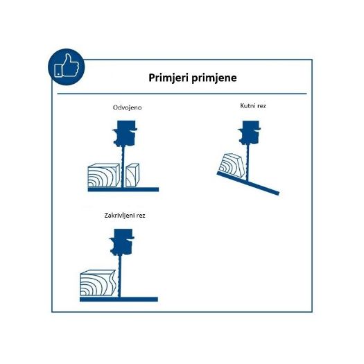 Tračna pila za drvo HBS261 550 W s proširivim stolom pile