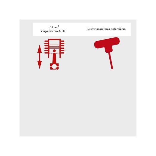Benzinska kosilica MS132-42,  širina 42 cm, vreća 45 L