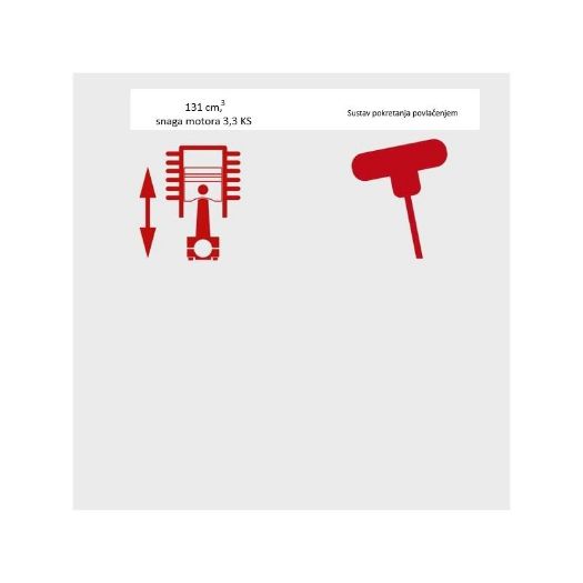  Benzinska kosilica MP132-42, širina 42 cm, vreća 45 L