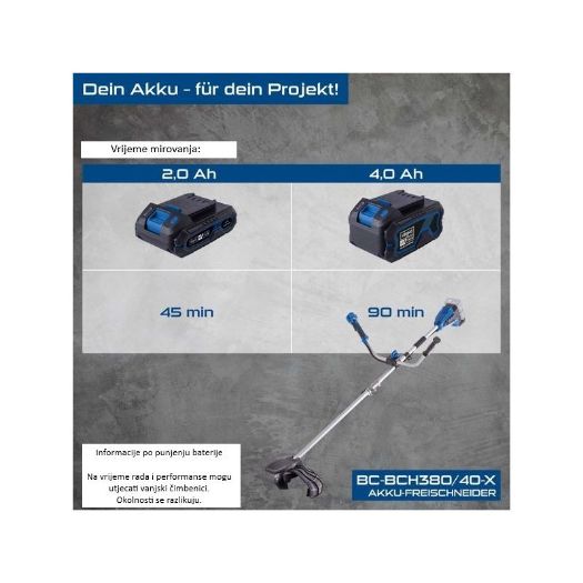 Akumulatorski trimer BC-BCH380/40, 2x20V 