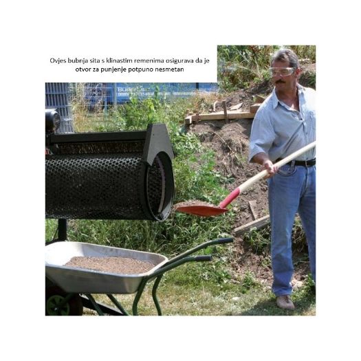 Električno valjkasto sito RS350, 230V, bubanj sita 80 cm