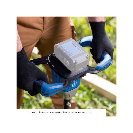 Bušač rupa za zemlju 20 V s dvostrukom ručkom, prikaz uređaja