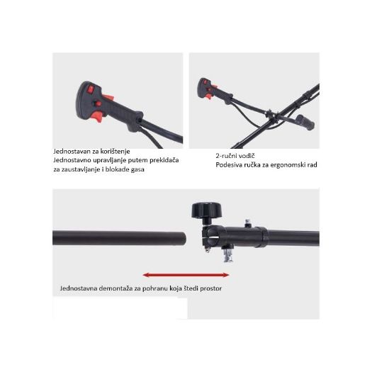 Benzinski trimer PBC520, 1,4 kW, 1,9 KS 