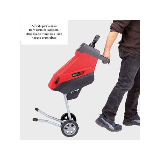 Spremnik za usitnjeni materijal 45 l na usitnjivaču, detalj