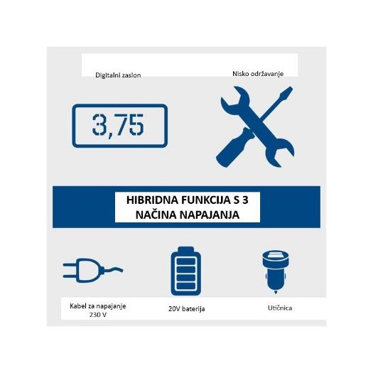 Hibridni kompresor, 10.3 bara, 3 načina rada