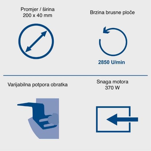 Brusilica-polirka BG150, 370 W, 230 V