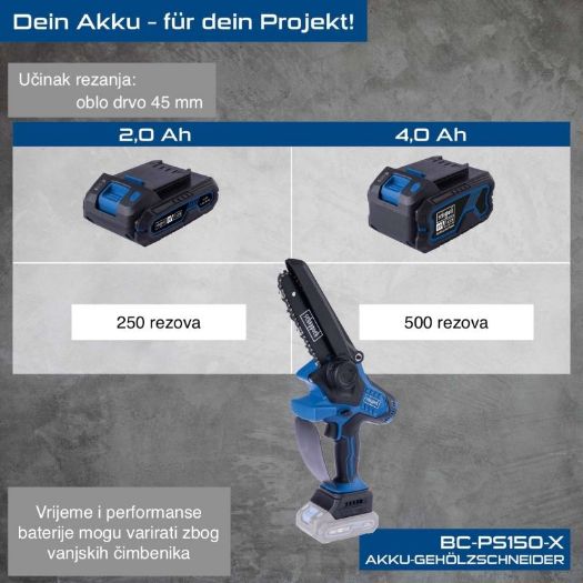 Akumulatorske škare BC-PS150-X