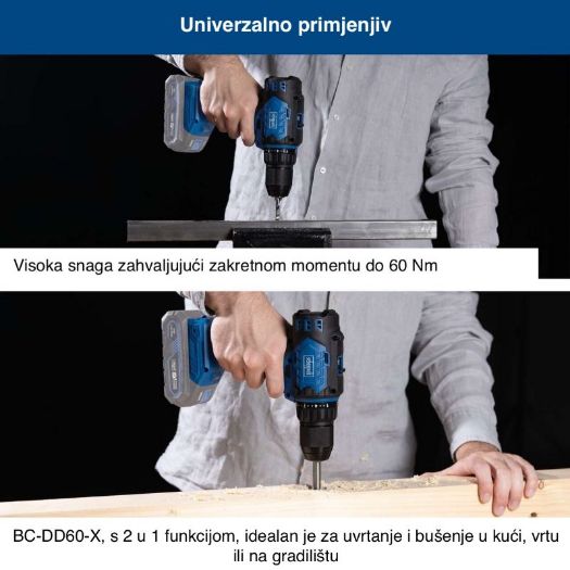 Akumulatorska bušilica/odvijač BC-DD60-X