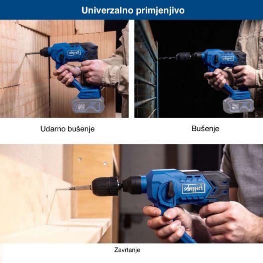 Akumulatorska udarna bušilica C-RHD130-X, 1,3 J, LED svjetlo