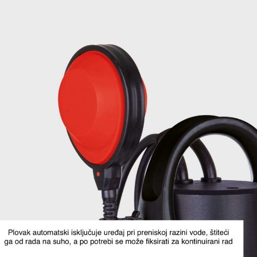 Električna potopna pumpa DWP750, 750 W, 20000 L/h, 0,8 bara