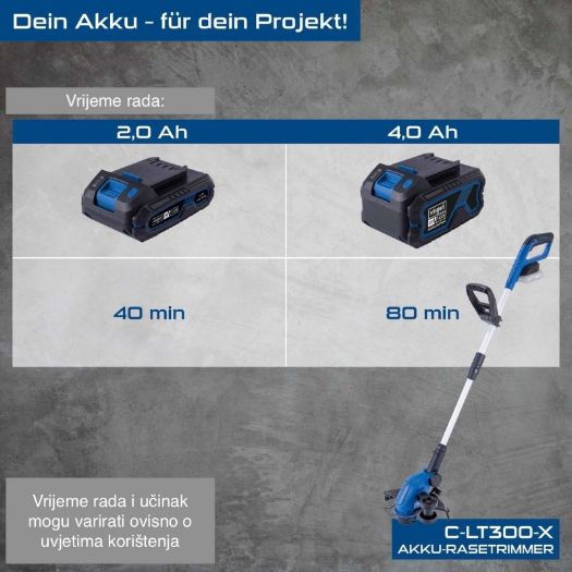 Akumulatorski trimer za travu 