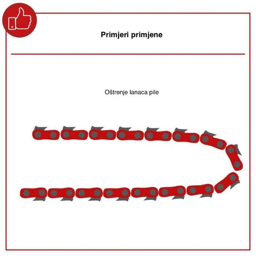 KS1200,Oštrač lanca 200 W, 100 × 3.2 mm, 7500 o/min