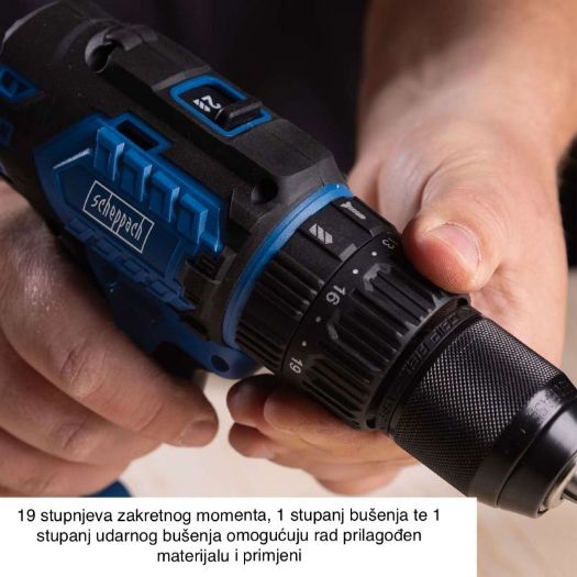 Akumulatorska udarna bušilica C-CD45-X, funkcija 3u1