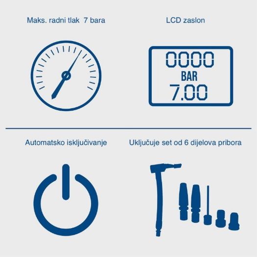 Akumulatorski kompresor C-AC20-X, 7 bar, 10 l/min