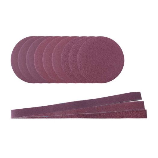 12-dijelni set za brušenje, uključeni 3x brusna papira, 1x brusna traka