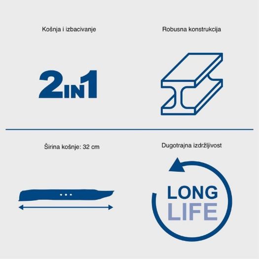 Nož za kosilicu duljine 320 mm