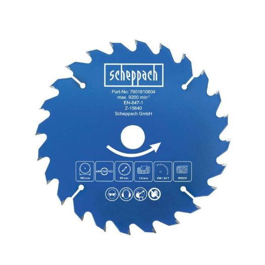 List kružne pile Ø 165 x 20 x 1 x 1,6 mm, 24 zuba