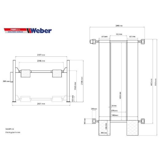 Četverostupna parking dizalica nosivosti 3.6 t