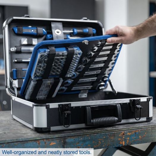 Kofer s alatom TB220, 235-dijelni, aluminijski