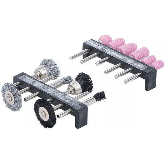 Set brusnih četkica i četkica od čelične žice / plastike | 12-dijelni
