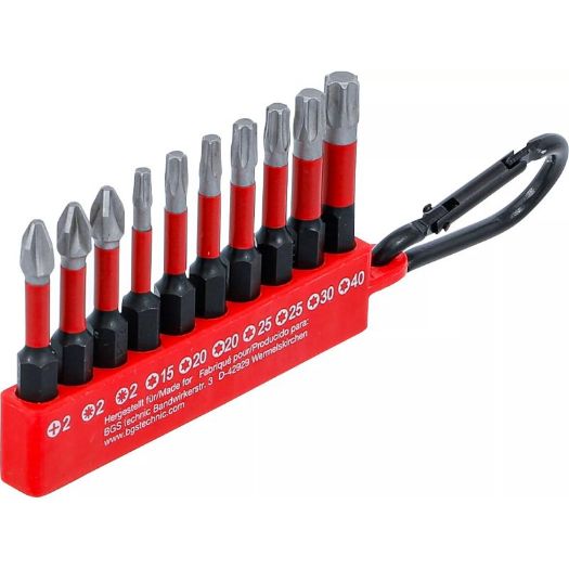 Set torzionih bitova | vanjski šesterokut 6,3 mm (1/4") | 10-dijelni