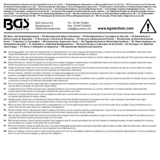 Set zatezača prtljažnika | 800 mm | 4-dijelni