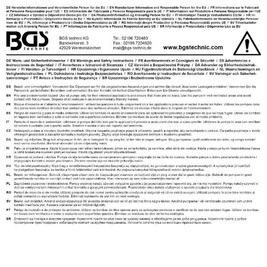 Pumpa za izvlačenje ulja | 12 V | 0,2 l/min