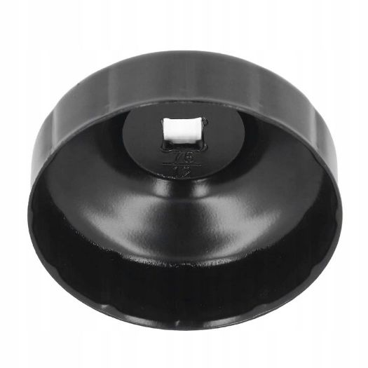 Ključ za filter ulja 76 mm, 12-kt, pogon 3/8" (10 mm), crni