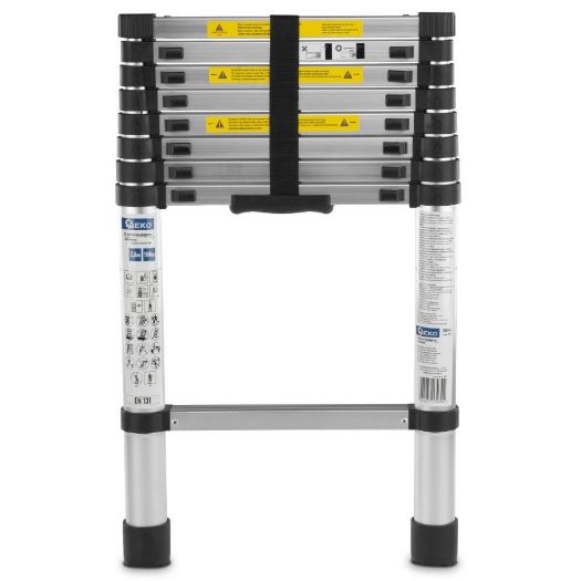 Aluminijske teleskopske ljestve 2,6 m 150 kg
