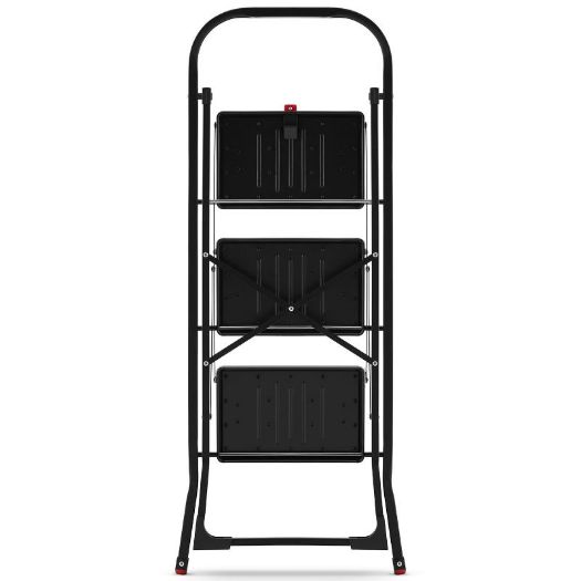 Sklopive kućne ljestve, 3 stepenice, crne