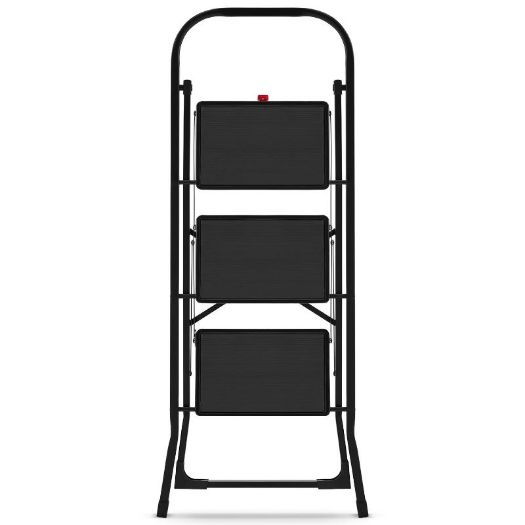 Sklopive kućne ljestve, 3 stepenice, crne