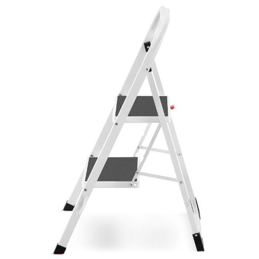 Sklopive kućne ljestve, 2 stepenice, bijele