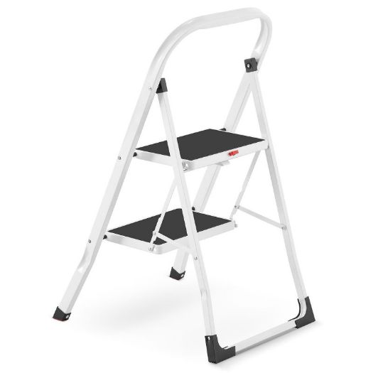Sklopive kućne ljestve, 2 stepenice, bijele