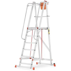 Pokretne, sklopive ljestve s podestom, 6+1